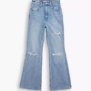 LEVI'S 70's High Flare Distressed Jeans in You and I - Light Wash